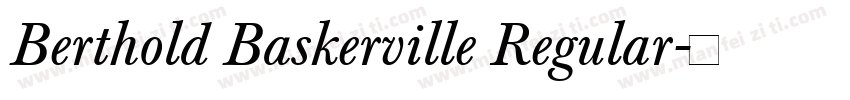 Berthold Baskerville Regular字体转换